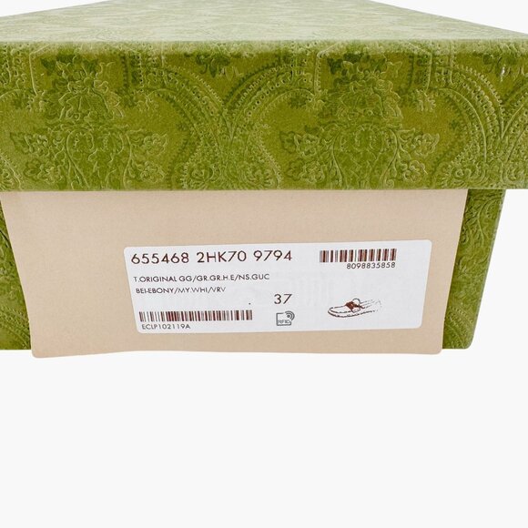 Gucci Interlocking G Horsebit Driving Loafers EU 37 US 7 Beige GG Monogram Flat - Picture 13 of 13